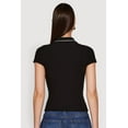 thumbnail image 5 of Womens Iris Ribbed Knit Polo Top with Contrast Trim, 5 of 5