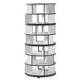 thumbnail image 5 of Kings Brand Furniture Revolving Shoe Rack, Spinning Shoe Rack Tower, 360° Revolving Shoe Storage Organizer for Closet Entryway Bedroom Hallway (White, 7-Tier), 5 of 6
