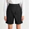 thumbnail image 6 of Bosfbaoi Women's Denim Skort Wrap Design Shorts Summer Button Waistband Streetwear Shorts, 6 of 8