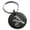 Black, variant on Stainless Steel Letter A Initial Royal Monogram Engraved Small Medallion Circle Charm Keychain Keyring