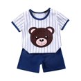 thumbnail image 1 of Oferta de Cyber Monday: ¡Ahorros de verano! Ropa de verano para niños Staron, ropa para niños pequeños, conjuntos de algodón de verano para niños, camisa - Ropa de verano para bebés, ropa de dibujos, 1 of 4