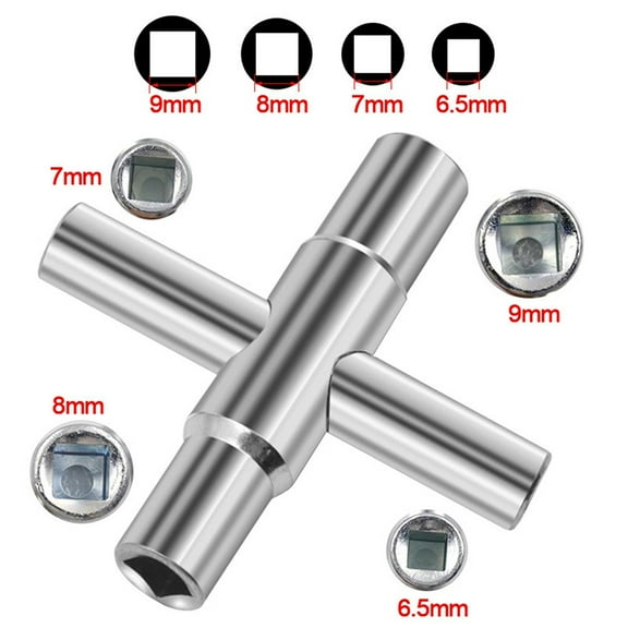 Mini 4 In 1 Faucet Wrench Square Key Plumber Bathroom Wrench Socket