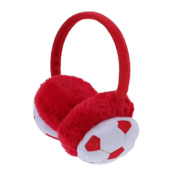 Boys Girls Cute Cartoon Football Winter Warm Earmuffs Soft Earmuffs Children Outdoor Warm Earmuffs
