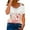 White, variant on Womens Tops Clearance Under $5 Women'S Casual Off The Shoulder Lace Regular Fit Short Sleeve Tops V-Neck Shirt Tops
