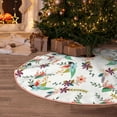 thumbnail image 5 of Fotbe Pretty Floral With Leaves Pattern Christmas Tree Skirt, Tree Skirts Plush Christmas Decorations, Christmas Tree Skirts Xmas Decorations Holiday Party Decor-48", 5 of 6