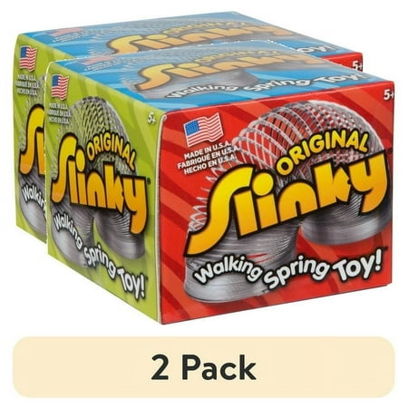 (2 pack) SLINKY The Original Walking Metal Spring Toy