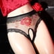 thumbnail image 2 of Braguitas sexy de cintura baja con encaje y abertura en la entrepierna, con tirantes elásticos y transpirables, para mujer, 2 of 4