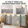 thumbnail image 4 of PawHut Retractable Dog Gate, Extends to 122" Wide, Mesh Pet Gate, 4 of 10