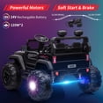 thumbnail image 3 of Shininglove Kids Battery Powered 2 Seats 24V Ride on Car with Remote Control Car Powerful off-Road Vehicles, Black, 3 of 7