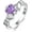 Style 1, variant on Natural Amethyst Claddagh Rings for Women 925 Sterling Silver Irish Rings with Heart Purple Crystal Jewelry Gift for Wife