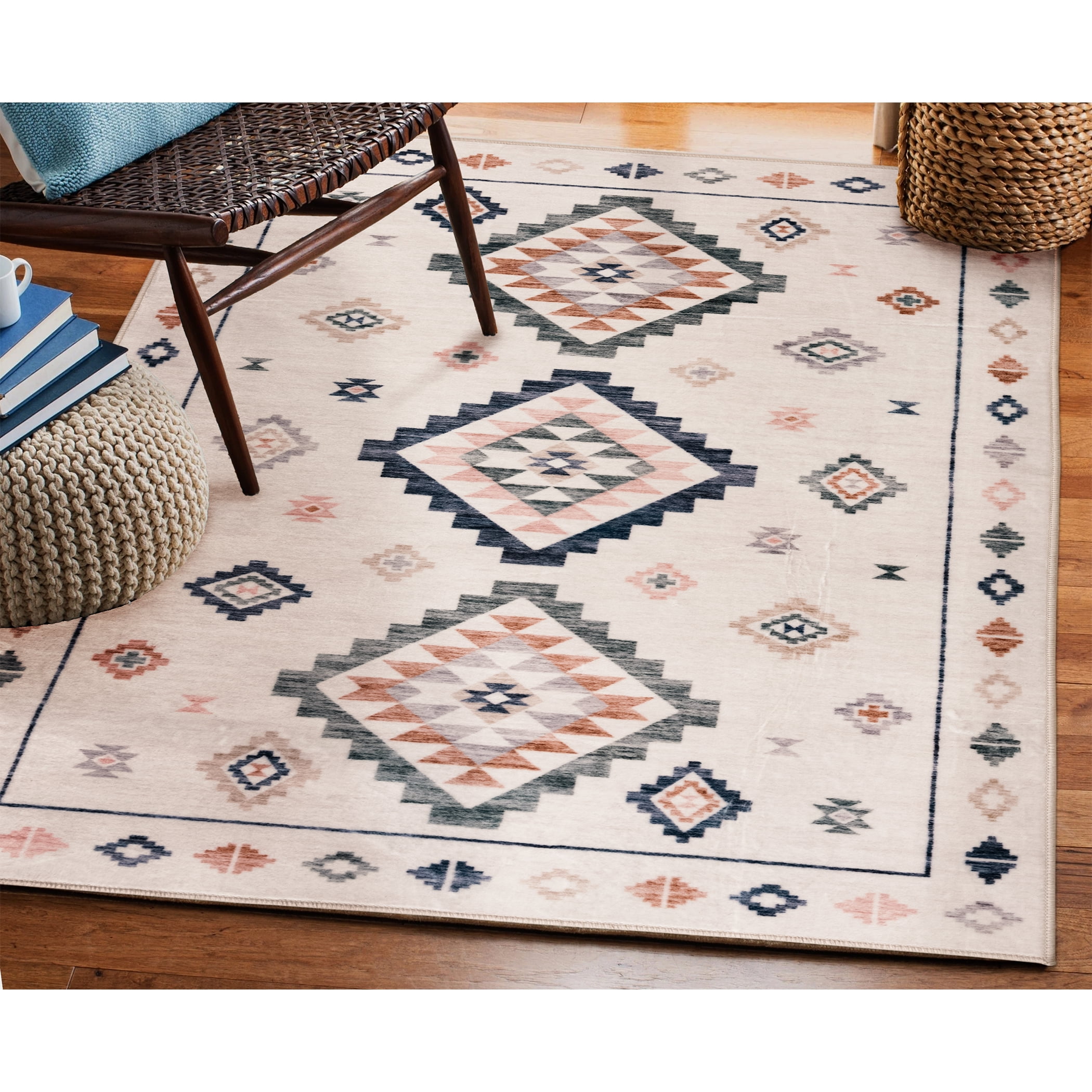 Mainstays 4'x5'6" Southwestern Faux Fur Indoor Rug