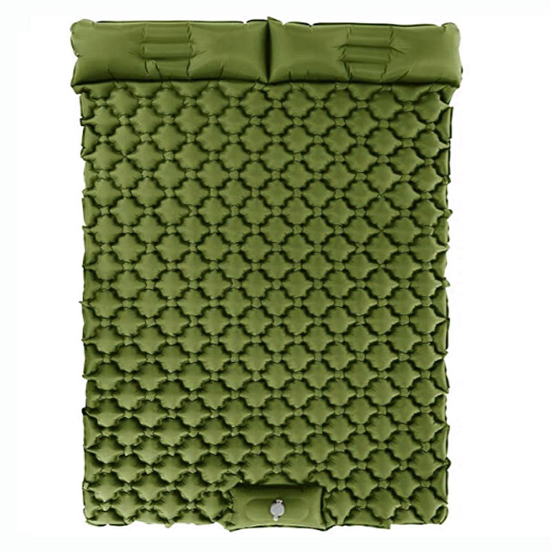 Double Camping Sleeping Pad, Inflatable Camping Pad Foot Press