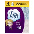 thumbnail image 1 of Facial Tissue Puffs Ultra Soft, 4 cubos, 56 pañuelos por caja, 1 of 9