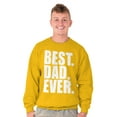 thumbnail image 5 of Cool Father's Day Best Dad Ever Men's Crewneck Sweatshirt Brisco Brands 5X, 5 of 6