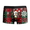 thumbnail image 6 of Yuncity Men's Christmas Underwear Xmas Penguin Snowflake Print Novelty Festive Party Shorts Mens Boxers Briefs Funny Dark Green Xl, 6 of 7