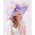 thumbnail image 5 of Women Organza Hats Two Wear Ways,Hat Flower Can Be Used As a Headwear, 5 of 6