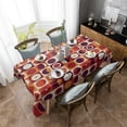 thumbnail image 5 of Plaid Rectangle Round Orange Red Tablecloths Waterproof Kitchen Items Coffee Table For living Room Home Decor Dining Table, 5 of 7