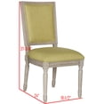 thumbnail image 5 of SAFAVIEH Buchanan 19''H Linen Rect Side Chair Spring Green / Rustic Grey, 5 of 7