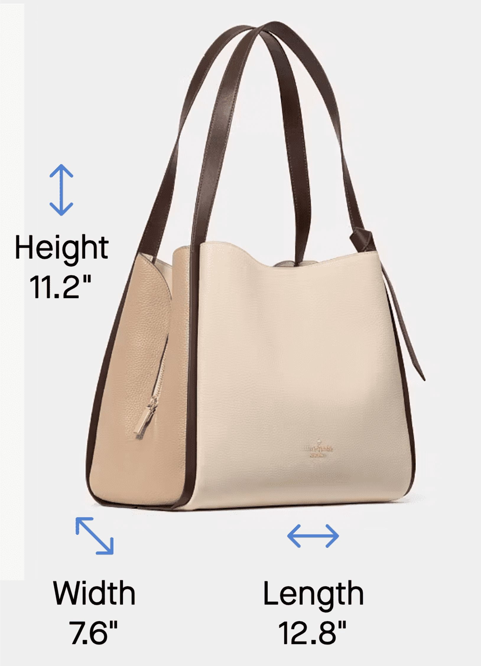 Kate Spade New York Knott Colorblock Large Carryall Tote Bag KM662 – Pebbled Leather Designer Handbag with Snap Closure & Center Zip Divider