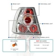 thumbnail image 3 of Spec-D Tuning Chrome Housing Clear Lens Tail Lights Compatible with 1999-2005 VW Jetta/Bora MK4 4-door Sedan, Left + Right Pair Assembly, 3 of 7