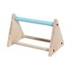 thumbnail image 1 of Soporte de madera para loros, triángulo de ejercicio, juguete interactivo para masticar, palo de pie Azul, 1 of 9