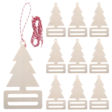 FRCOLOR 10Pcs Unfinished Wooden Christmas Ornaments for DIY Painting Craft Supplies Holiday