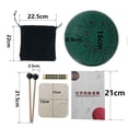 thumbnail image 4 of Tambor de lengua de material acero Tambores de material acero Hand Drum Standard 8 notas Instrumento de percusión de 6 pulgadas con mazos de tambor Bolsa de shamjiam 1 tambor de lengua de acero de 6 pulgadas, 4 of 9