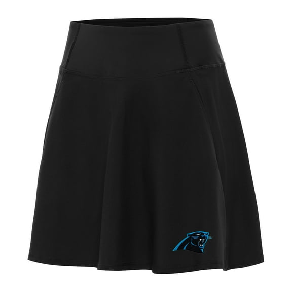 Women's Antigua Black Carolina Panthers Chip Skort