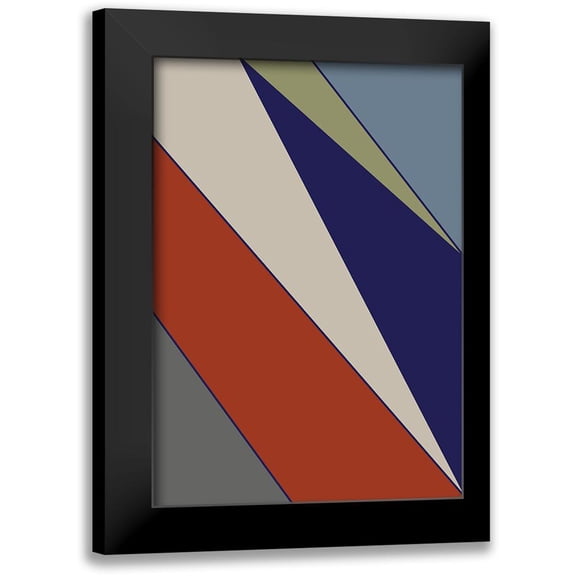 Uppsala Studio 11x14 Black Modern Framed Museum Art Print Titled - Color Blocks 05