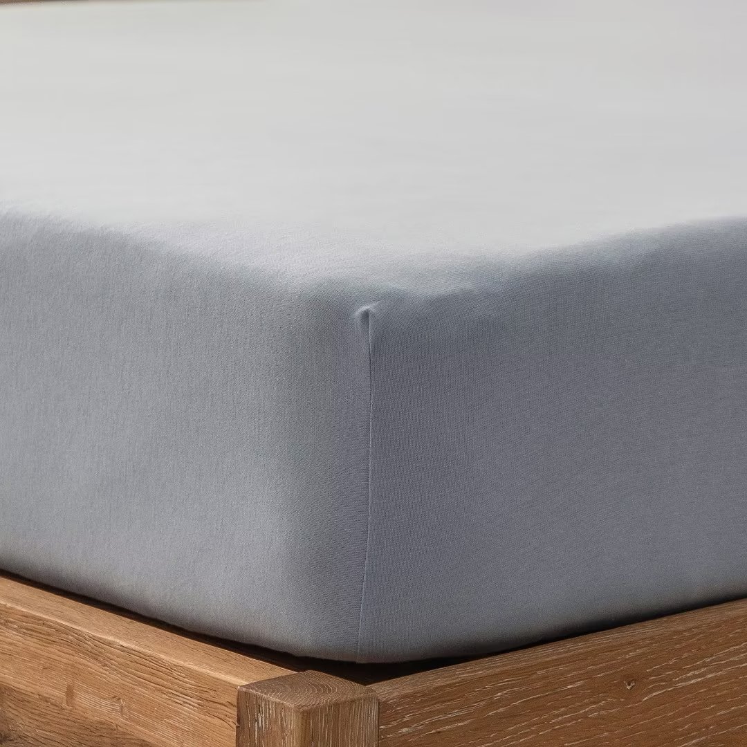 PURE ERA Jersey Knit Cotton Fitted Bottom Sheet ONLY (No Flat Sheet or Pillow Cases) Deep Pocket