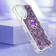 thumbnail image 6 of Case for iPhone 16, iPhone 16 Case Glitter with Ring Holder Stand,Clear TPU Cute Love Moving Quicksand Sparkle Shockproof Liquid Phone Case for iPhone 16 6.1 inch Purple YBZ, 6 of 14