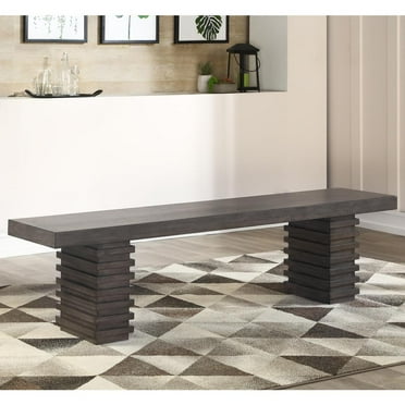 Steve Silver Mila Washed Gray Dining Bench