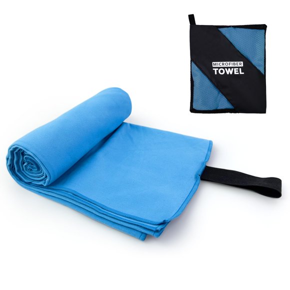 Toalla Yaozoon XL de microfibra de secado rápido, 80 x 178 cm, color azul