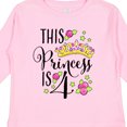thumbnail image 4 of Inktastic This Princess is Four 4th Birthday Girls Long Sleeve Toddler T-Shirt, 4 of 5