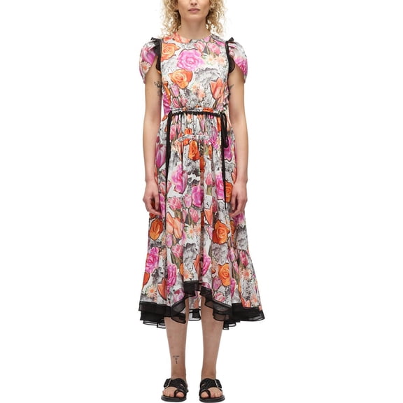 3.1 Phillip Lim womens  Floral Collage Soft Tulip Sleeve Dress, 0