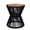 Black | 18.9"H, variant on GZXS Outdoor End Table with Acacia Wood Top, Iron Frame & Black Woven Rope Design, 25.8"H Tall Accent Side Table in Hourglass Shape, Weather-Resistant for Patio, Balcony or Living Room, No Assembly