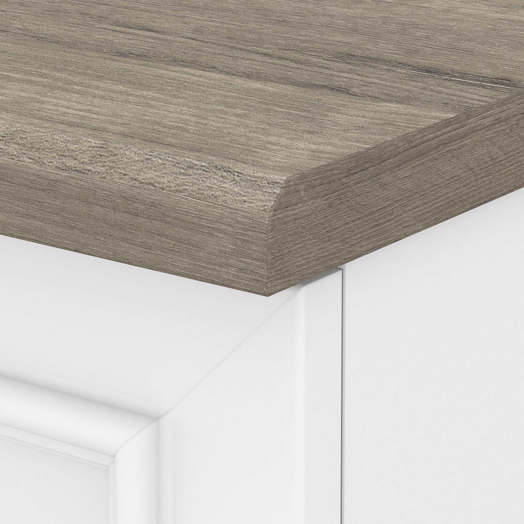 Fairview Cottage Style 2 Drawer Lateral File Cabinet in Shiplap Gray and Pure White