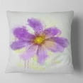 thumbnail image 2 of Designart Purple Flower with Large Petals - Flowers Throw Pillowwork - 18x18, 2 of 5