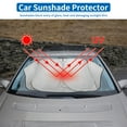 thumbnail image 5 of Unique Bargains Car Window Cover for Mitsubishi Delica D:5 CV Series (B-Type) Windshield Sunshade Aluminum Film Polyurethane Foldable Sun Shade Black, 5 of 7