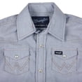 thumbnail image 2 of Camisa Wrangler de manga larga para niños, cambray, azul occidental, XXL, 2 of 4