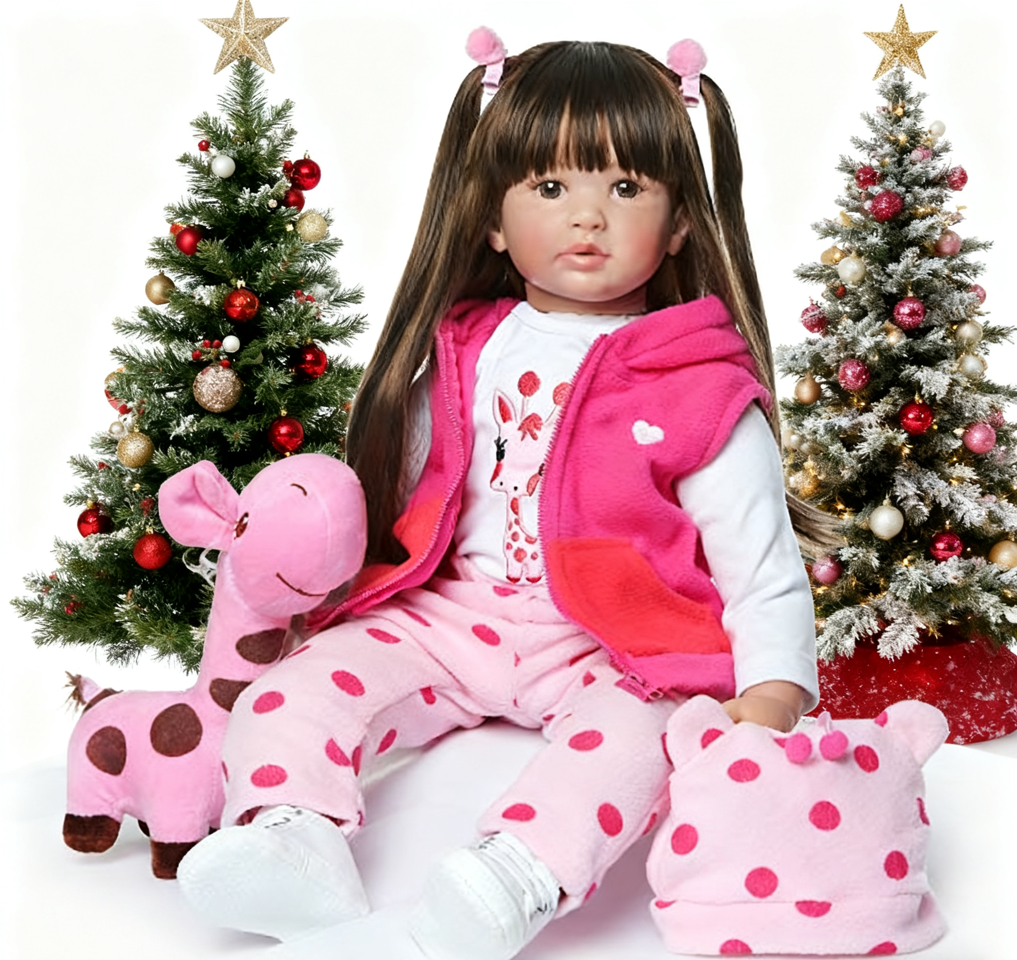 24 inch Lifelike Reborn Baby Dolls Cloth Body Poseable Real Life Baby,Real Newborn Dolls with Clothes and Feeding Toy for Kids 3+ Years