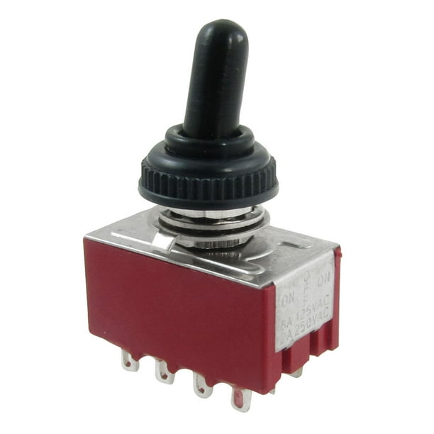 Interrupteur à bascule + interrupteur à bascule (interrupteur et bouton)  dans un 250 V (6 V 9 V 12 V 24 V 125 V) Interrupteur à bascule 6 broches