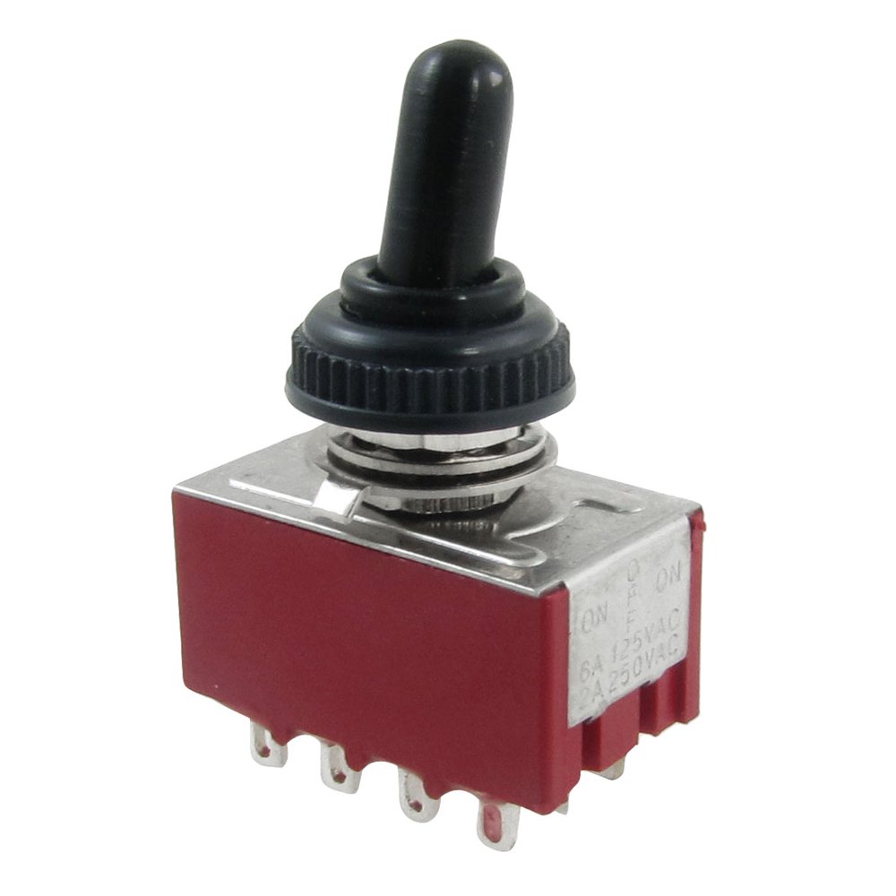 2A/250V 6A/125V ON/Center OFF/ON 4P2T 4PDT 12 Pins Toggle Switch
