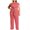 00 # Pink, variant on REORIAFEE Women 2 Piece Sets Outfits Matching Sets Lounge Set Summer Vacation Going out Outfits Women's Plus Size Short Sleeve O Neck Bandage Pullover Tops + Long Pants Set Pink L