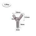 thumbnail image 1 of Juego de 5 tornillos de mariposa de acero inoxidable 304 M3 para equipos de maquinaria, 1 of 2