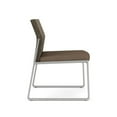 thumbnail image 4 of Fauteuil d'Invité Sans Accoudoirs pour Réception Gansett / Acier Argenté / Brun / Brun, 4 of 7