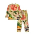 thumbnail image 2 of Kll Vintage Bird Sleepwear Mens Flannel Pajamas,Long Cotton Pj Set, 2 of 9