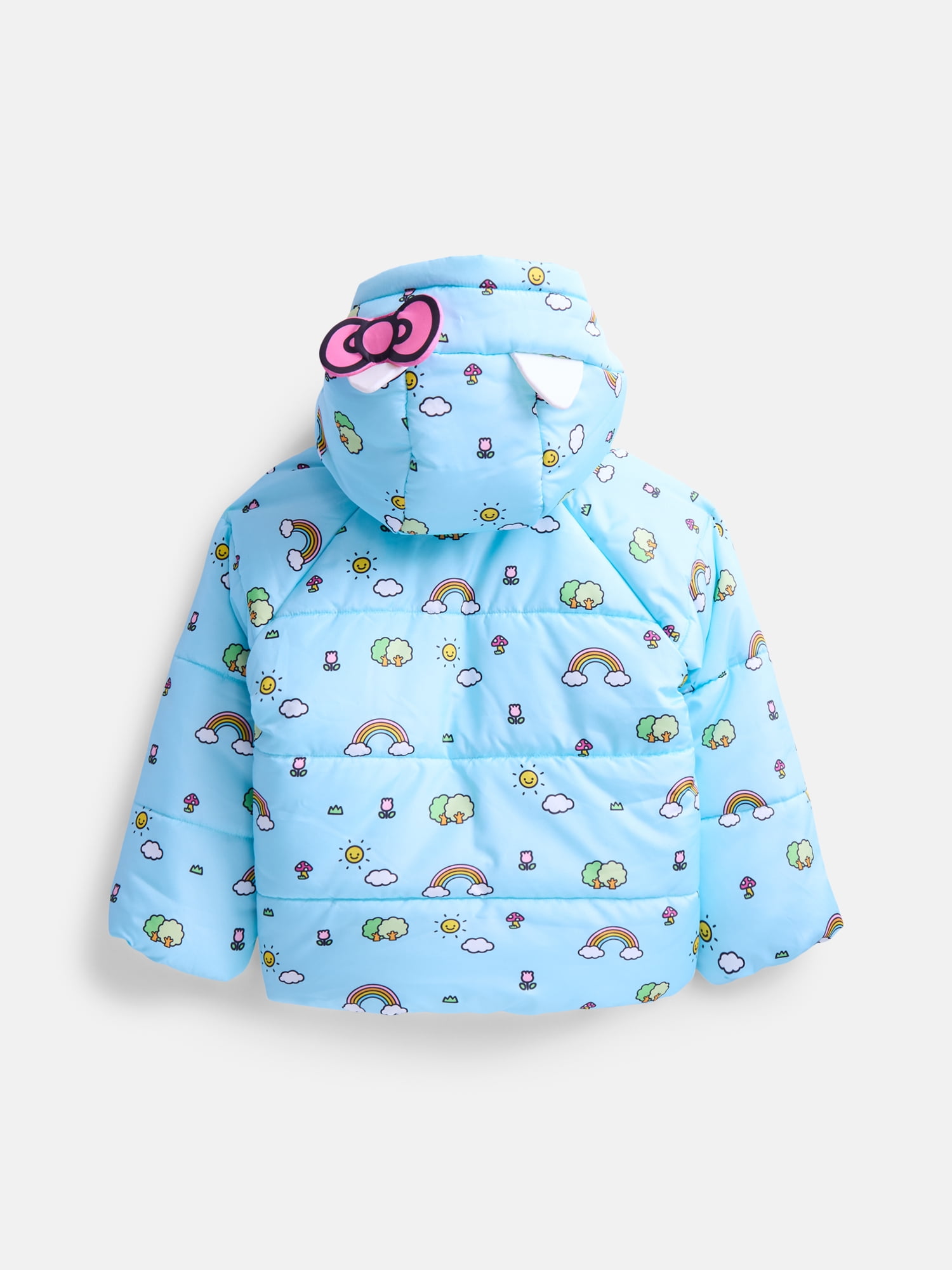 Hello Kitty Toddler Girls Hooded Puffer Jacket, Sizes 12M-5T
