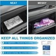 thumbnail image 4 of Car Registration and Insurance Holder, Leather Car Document Holder, Vehicle Glove Box Wallet Case Organizer with Magnetic Shut for Driver's License, Key Contact Information Cards (Marble White), 4 of 7