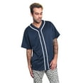 thumbnail image 3 of Victorious Men's Classic Baseball Jersey with Trim BJ42 - NAVY - X-Large, 3 of 5
